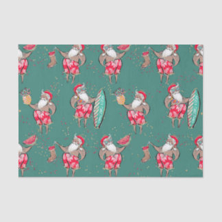 Mousseline Papier Tissu Tropical Holiday Christmas