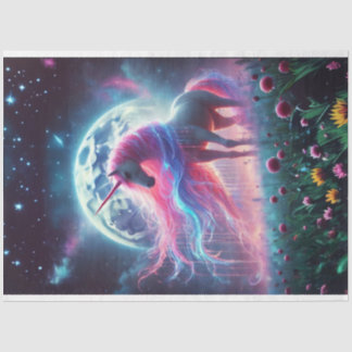 Mousseline Papier Tissu Unicorn Éblouissant