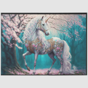 Mousseline Papier Tissu Unicorn Imaginaire