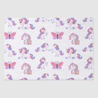 Mousseline Papier Tissu Unicorne