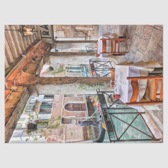 Mousseline Papier Tissu Venice, Italie (Recto)