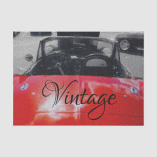 Mousseline Papier Tissu Vintage Car