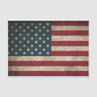 Mousseline Papier Tissu vintage Distorsion American Flag