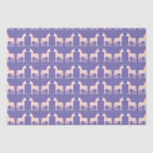 Mousseline Papier Tissu Violet Unicorne Magique