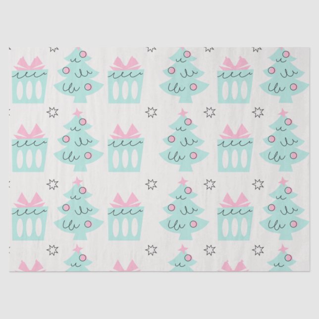 Mousseline Papier Tissu Whimsical Holiday (Recto)