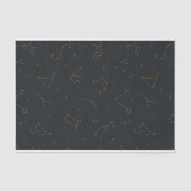 Mousseline Papier Tissu Zodiac (Recto)