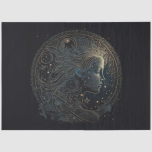 Mousseline Papier Tissu Zodiac Series Design 6