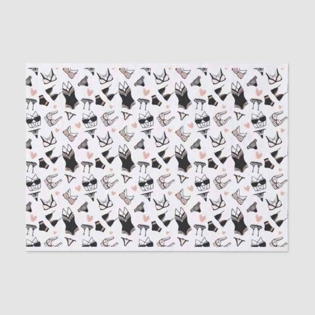 Mousseline Papier tissue à motifs lingerie pour enterrement d (Recto)