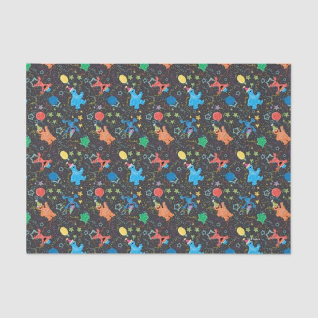 Mousseline Papier tissue arc-en-ciel tableau noir Copains de  (Recto)