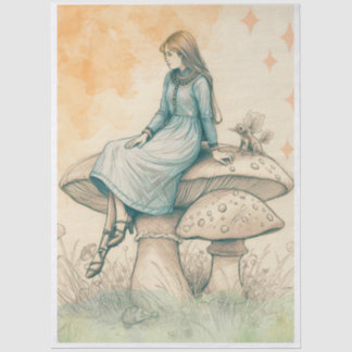 Mousseline Papier Tissue Decoupage Champignon Enchanté Muse