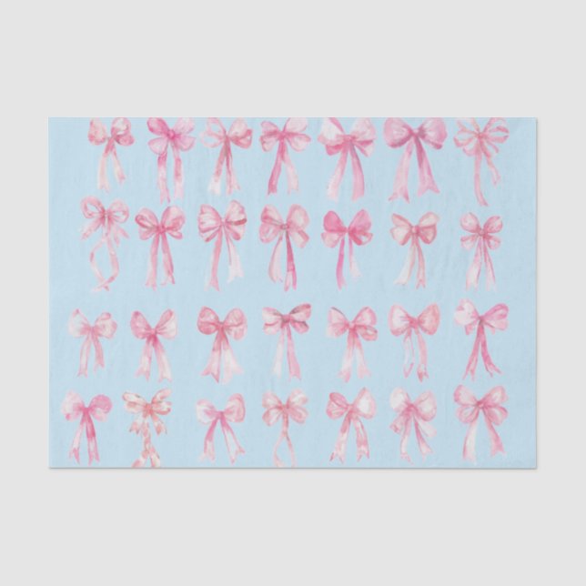 Mousseline papier tissue nœuds coquette (Recto)