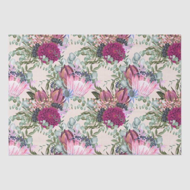 Mousseline Papier tissulaire à motif floral (Recto)