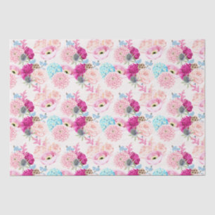 Mousseline Papier tissulaire à motif floral