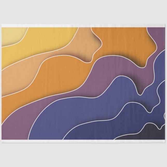 Mousseline papier tissulaire abstrait d'automne (Recto)