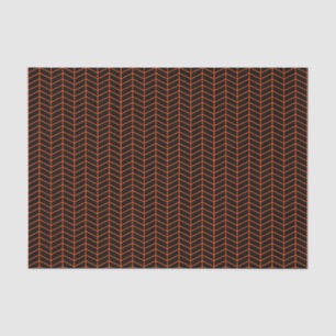 Mousseline Papier tissulaire Chevron - Orange brillant sur no