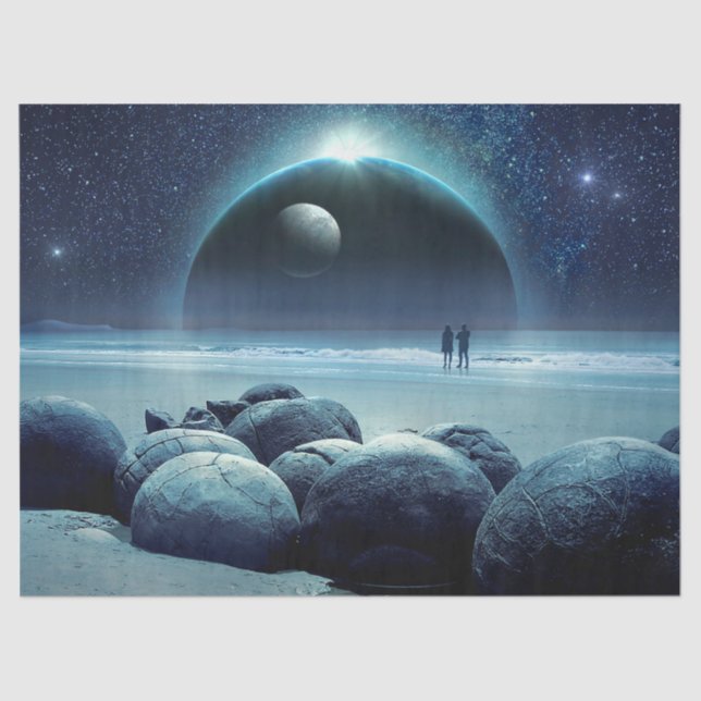 Mousseline Papier tissulaire de l'univers imaginaire (Recto)