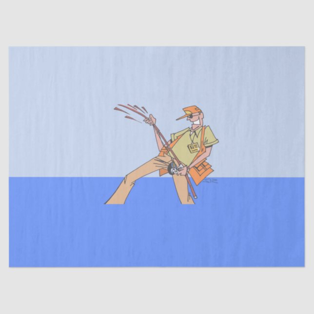 Mousseline Papier tissulaire pêcheur (Recto)