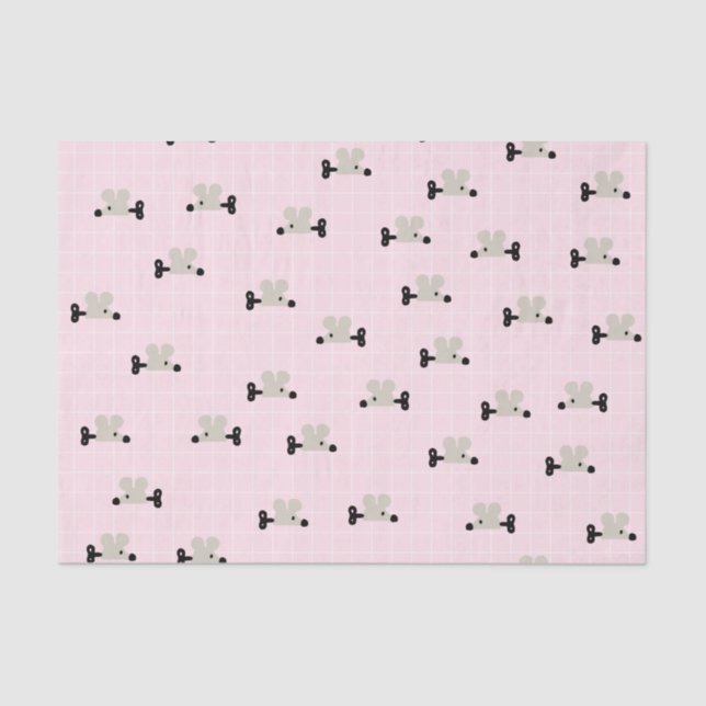 Mousseline Papier Tissus Cute Mouse Toy (Recto)