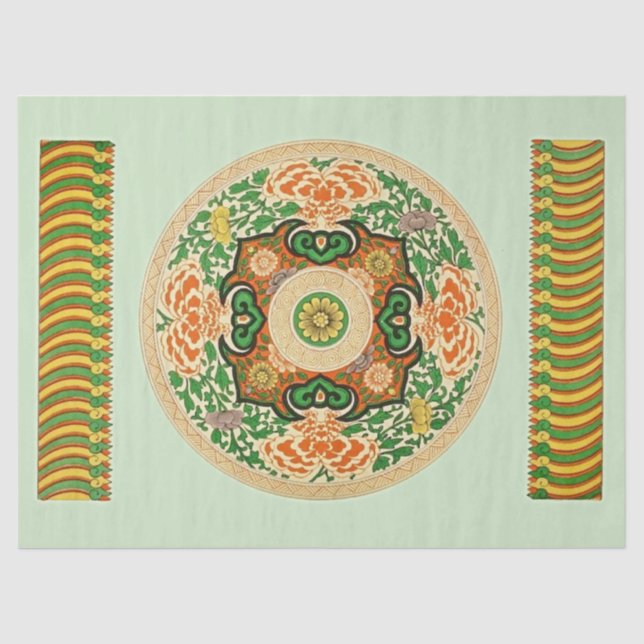 Mousseline Papier Tissus de conception asiatique n° 1 (Recto)