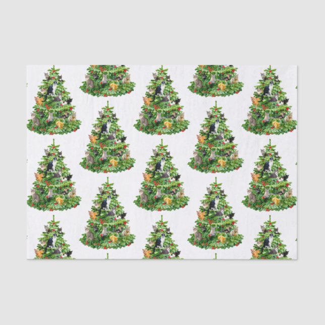 Mousseline Papier Tissus de l'arbre du chat (Recto)