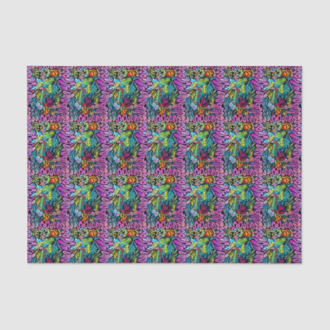 Mousseline Papier Tissus de Marine Life (Recto)