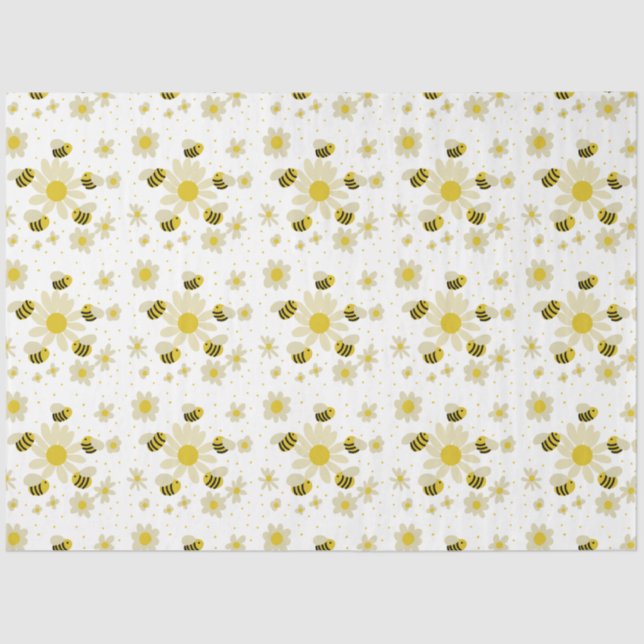 Mousseline Papier Tissus des abeilles (Recto)