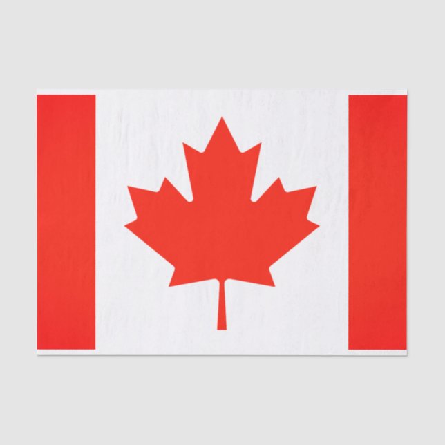 Mousseline Papier Tissus Du Drapeau Canadien (Recto)