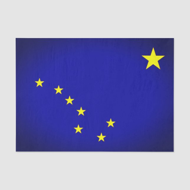 Mousseline Papier Tissus du drapeau de l'État de l'Alaska (Recto)