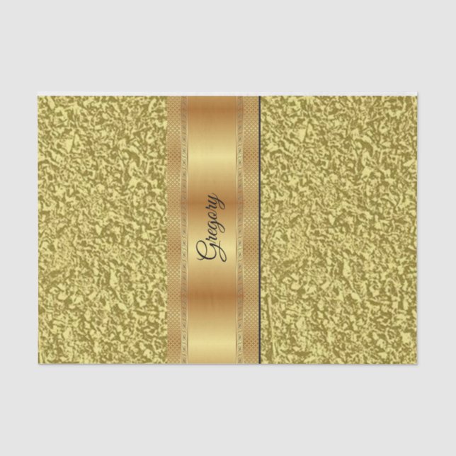 Mousseline Papier Tissus Or (Recto)