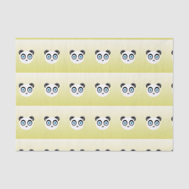 Mousseline Papier Tissus Panda (Recto)