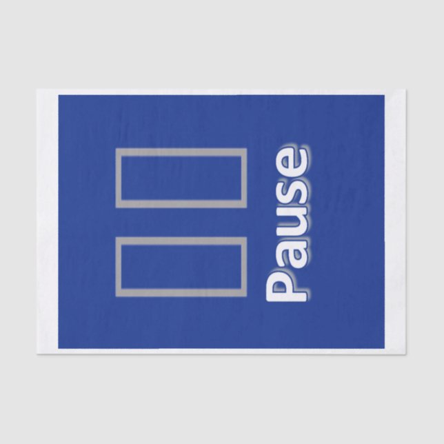 Mousseline Papier Tissus Pause Bleu (Recto)