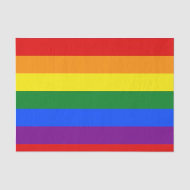 Mousseline Papier Tissus Rainbow Flag (Recto)
