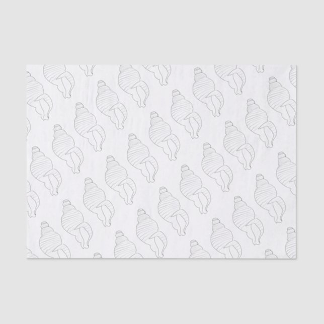 Mousseline Papier Tissus Sea Shell  (Recto)
