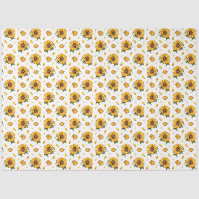 Mousseline Papier Tissus Sunflower (Recto)