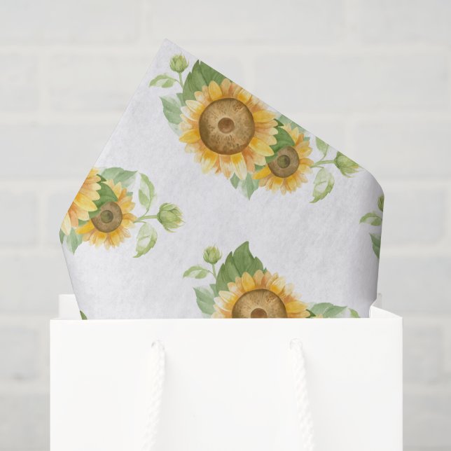Mousseline Papier Tissus Tournesol (Sac cadeau)