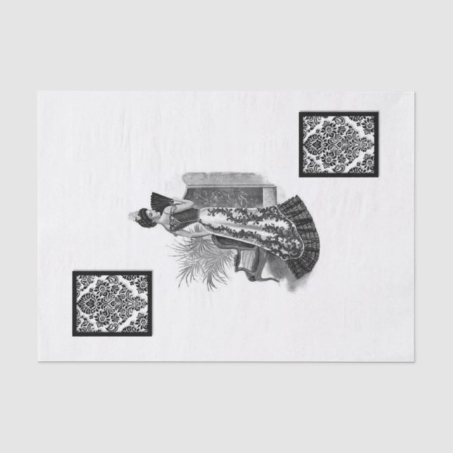 Mousseline Papier Tissus Vintage (Recto)