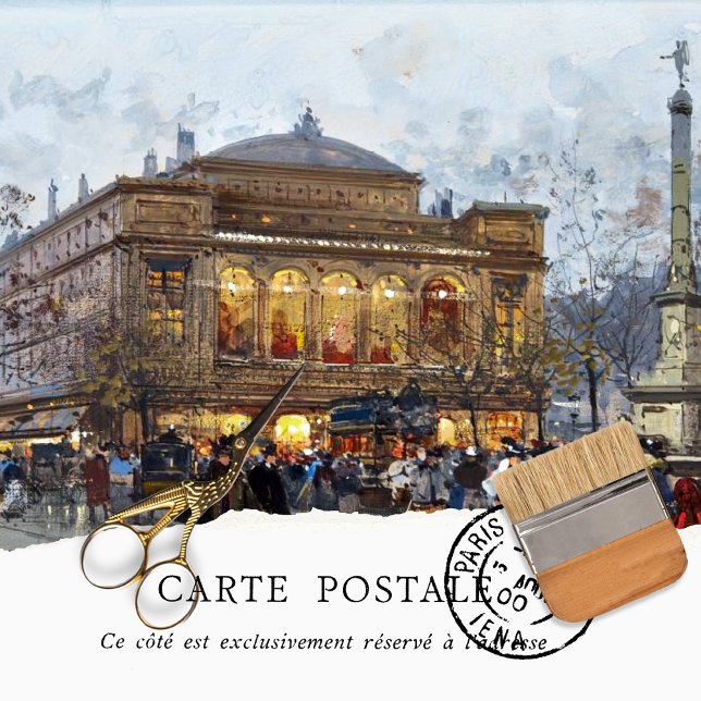 Mousseline Papier Tissus vintage Paris Femmes (Créateur téléchargé)