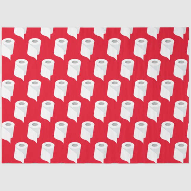 Mousseline Papier Toilet Roll Funny Quarantine Thème Rouge (Recto)