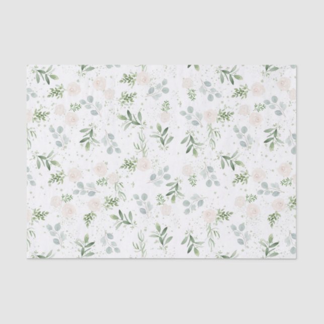 Mousseline Papier vert et blanc (Recto)