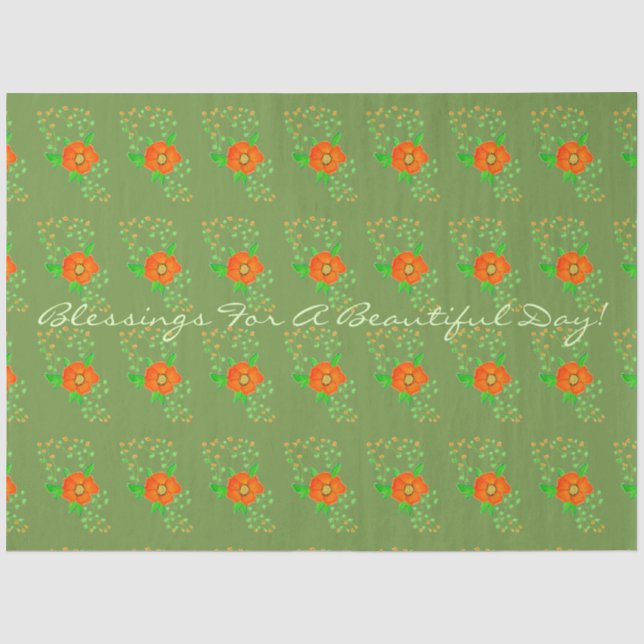 Mousseline Papier vert olive (Recto)