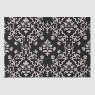 Mousseline Papier vintage à enveloppement rose et noir