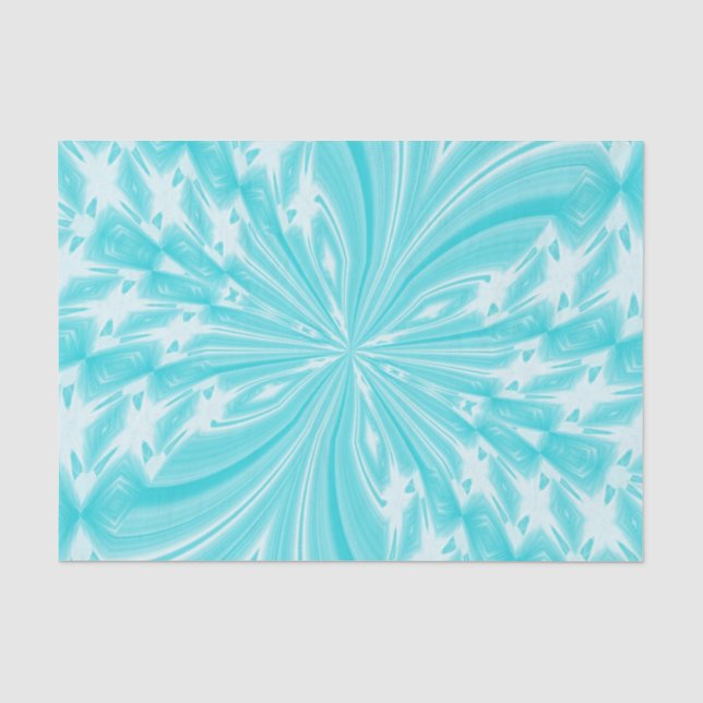Mousseline PAPIER WRAP Abstrait-Butterfly-AQUA-TISSUE (Recto)