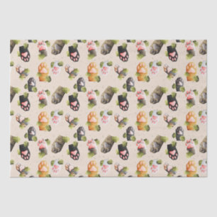 Mousseline Paquets de chats mignons - Papier de tissus Motif
