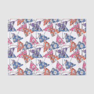 Mousseline Parapluies multicolores Papier Tissu