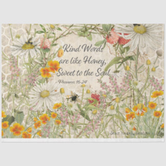 Mousseline Paroles douces Fleur sauvage Découpage Papier de p