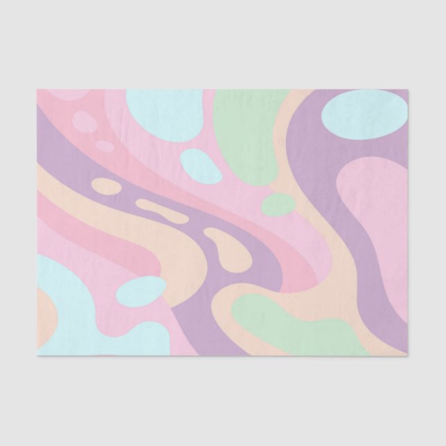 Mousseline Pastel Printemps en papier tissu (Recto)