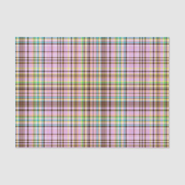 Mousseline Pastels au chocolat Plaid 12-TISSUE PAPIER WRAP (Recto)