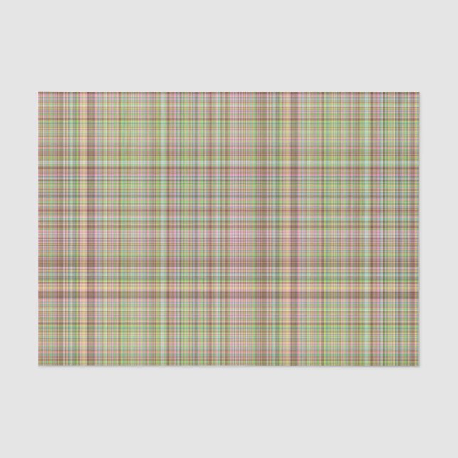 Mousseline Pastels au chocolat Plaid 14-TISSUE PAPIER WRAP (Recto)