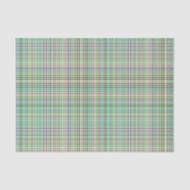 Mousseline Pastels au chocolat Plaid 16-TISSUE PAPIER WRAP (Recto)
