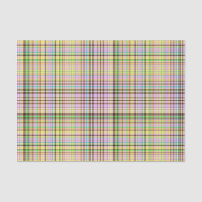 Mousseline Pastels au chocolat Plaid 19-TISSUE PAPIER WRAP (Recto)